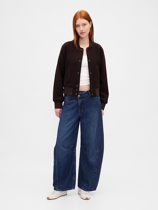 Image number 1 showing, High Rise UltraSoft Crossover Horseshoe Jeans