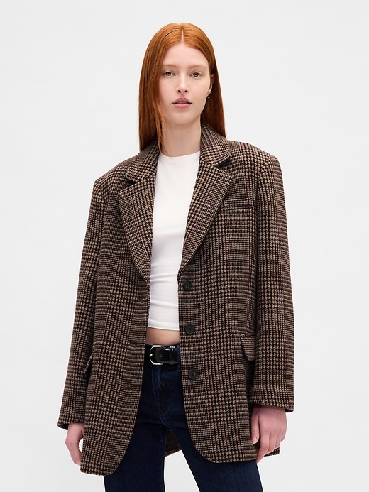 Image number 1 showing, Oversized Wool-Blend Blazer