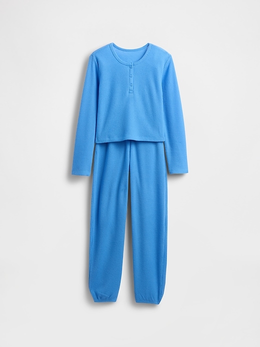 Image number 1 showing, Kids Recycled Waffle PJ Set