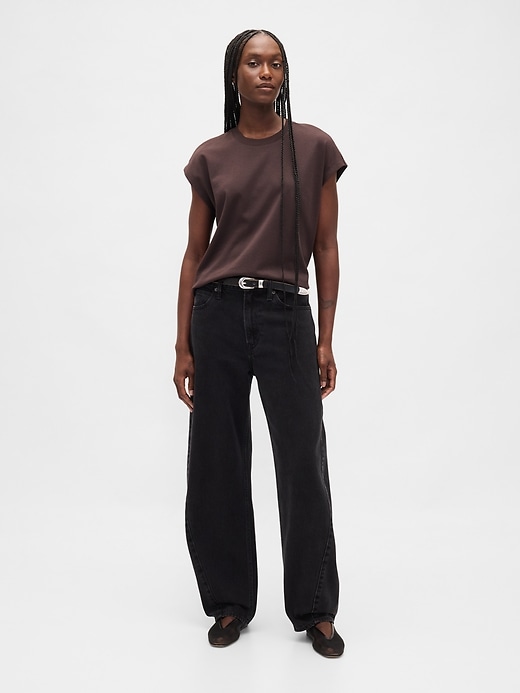 Image number 2 showing, Supima® Cotton Relaxed Crop T-Shirt