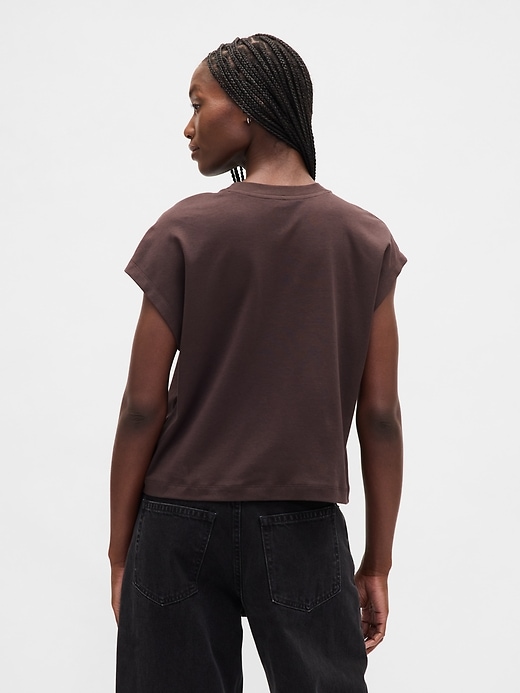 Image number 3 showing, Supima® Cotton Relaxed Crop T-Shirt