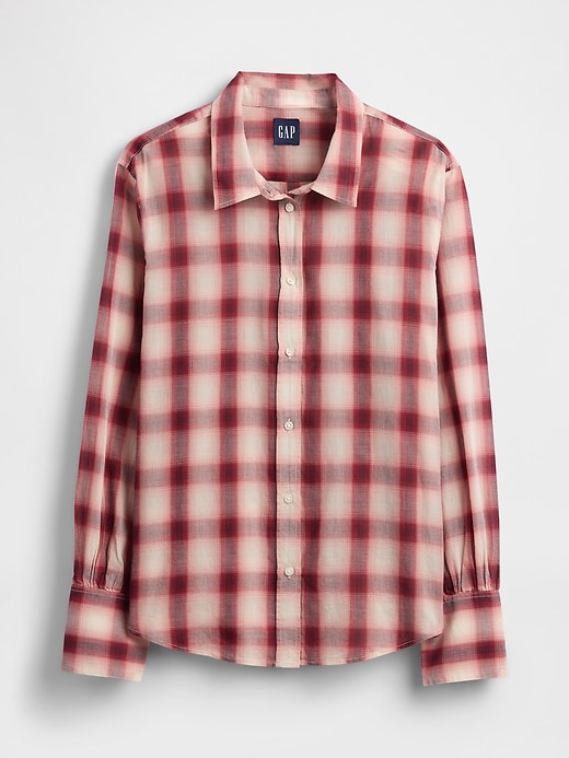 Image number 5 showing, Voile Plaid Shirt