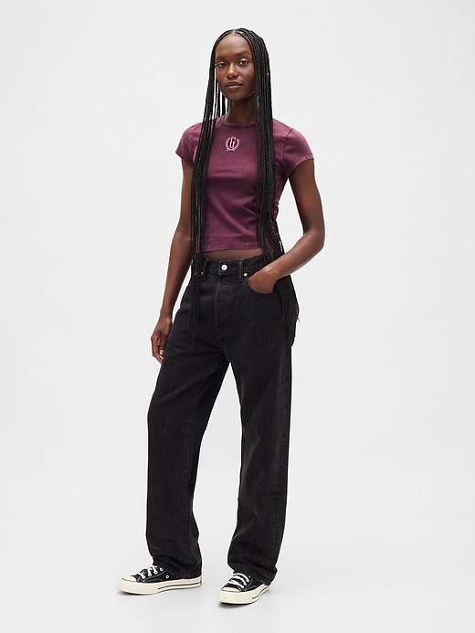 Image number 2 showing, Cotton Jersey Crop Logo T-Shirt