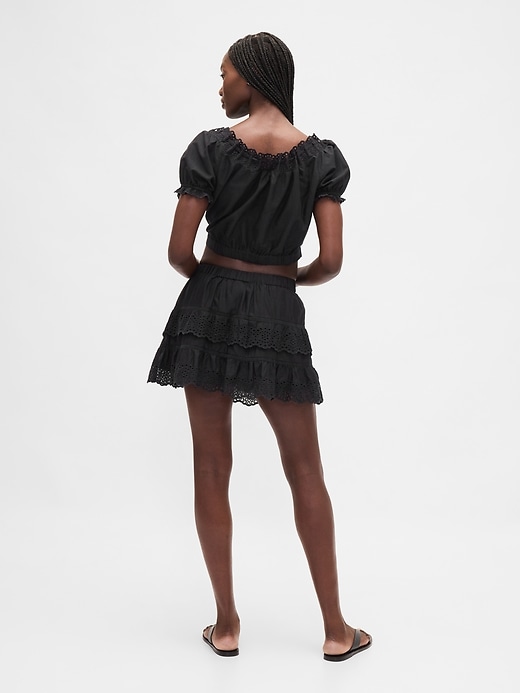 Image number 2 showing, Eyelet Ruffle Mini Skort