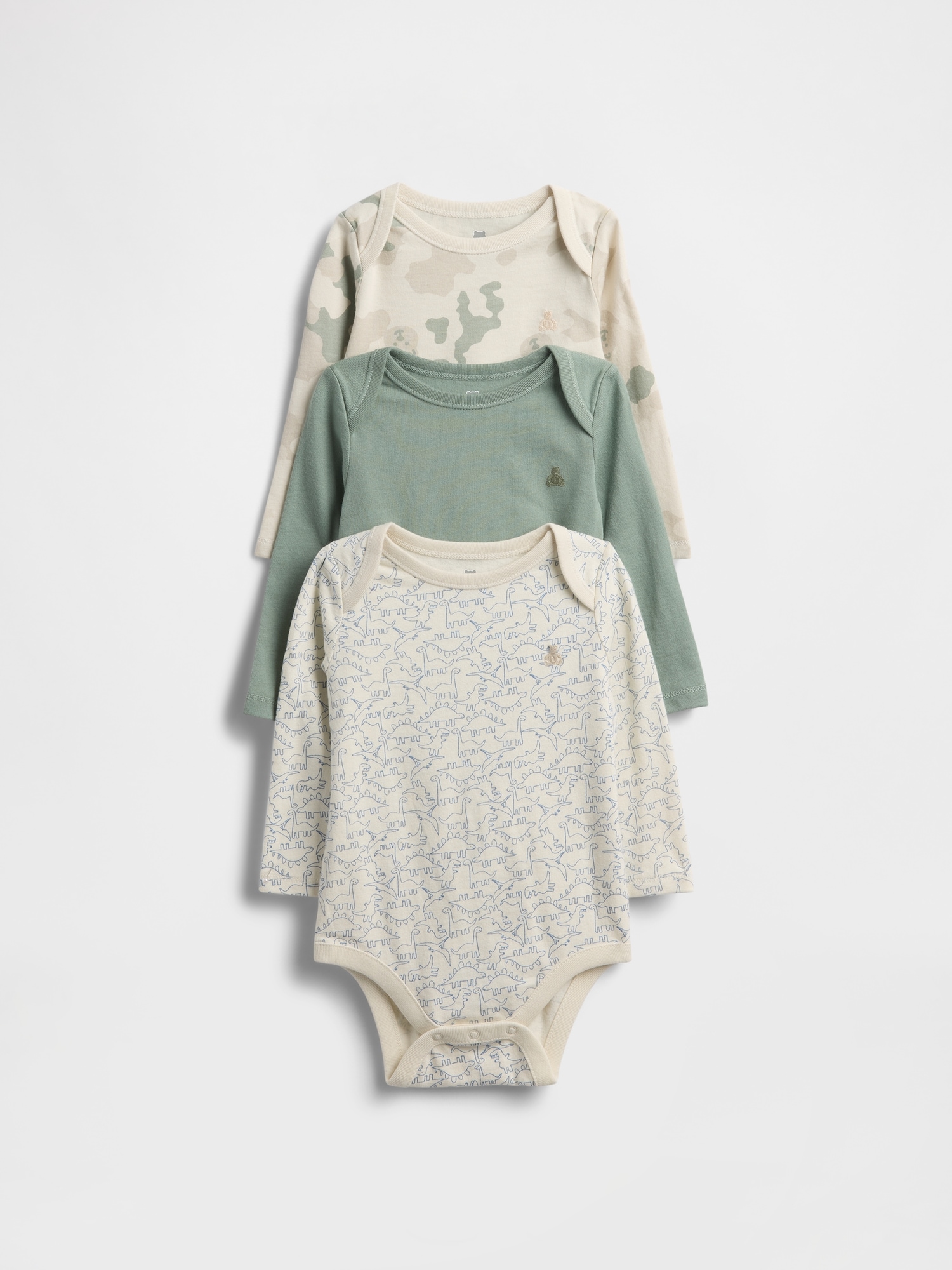 Baby First Favorites Organic Cotton Bodysuit (3-Pack) - Dino