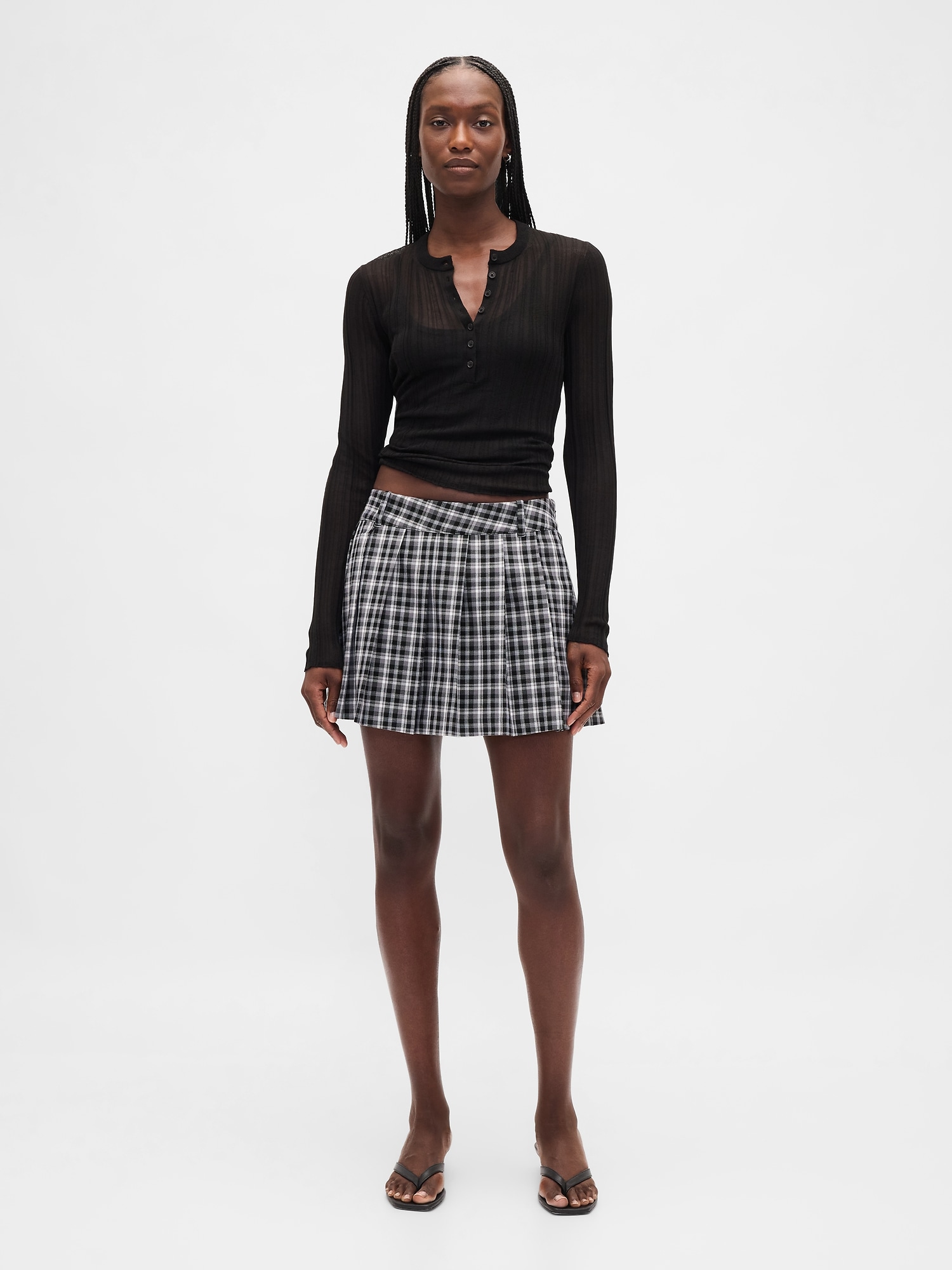 Pleated Mini Skort