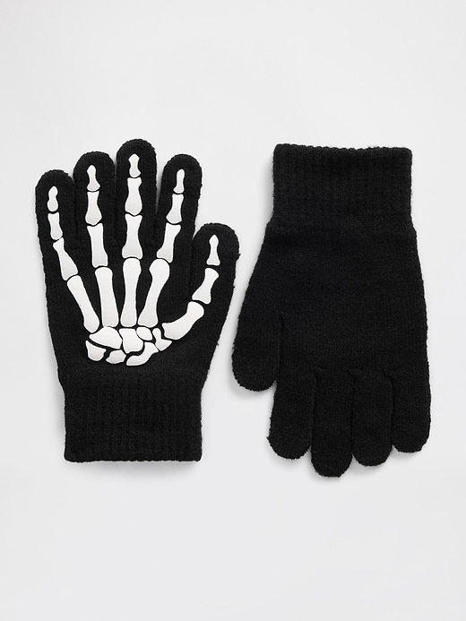 Image number 1 showing, Kids Halloween Skeleton Gloves