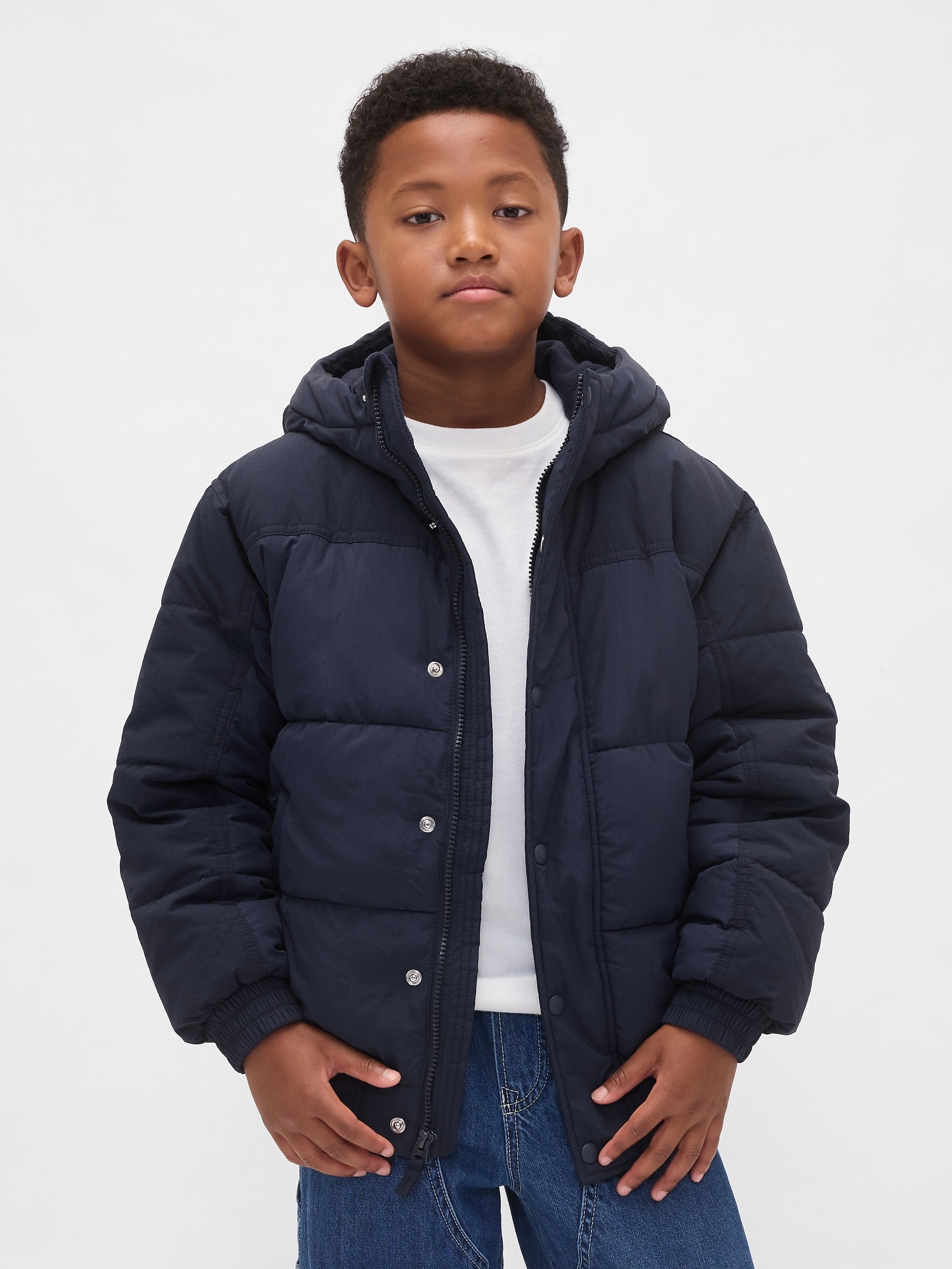 Doudoune Garçon Hiver - Manteau Matelassé Chaud Avec Capuche, Parka Décontractée Pour Enfants