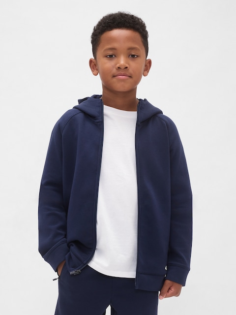 VESTE À CAPUCHON GAPFIT TECH À SÉCHAGE RAPIDE À GLISSIÈRE POUR ENFANT