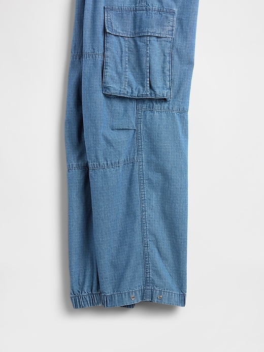 Image number 5 showing, Kids Denim Baggy Cargo Joggers