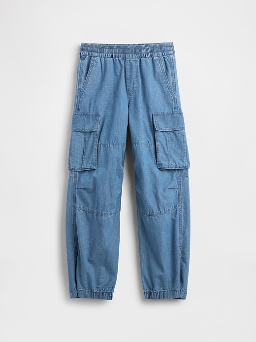 Image number 2 showing, Kids Denim Baggy Cargo Joggers