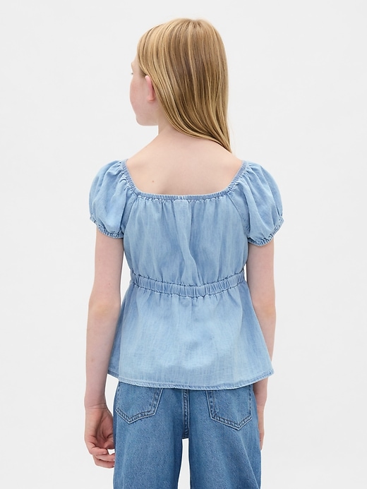 Image number 3 showing, Kids Denim Babydoll Top