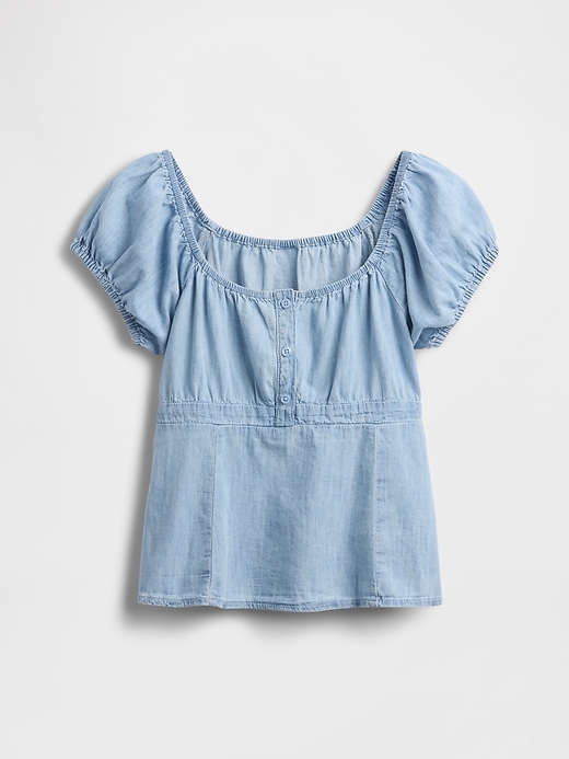 Image number 2 showing, Kids Denim Babydoll Top