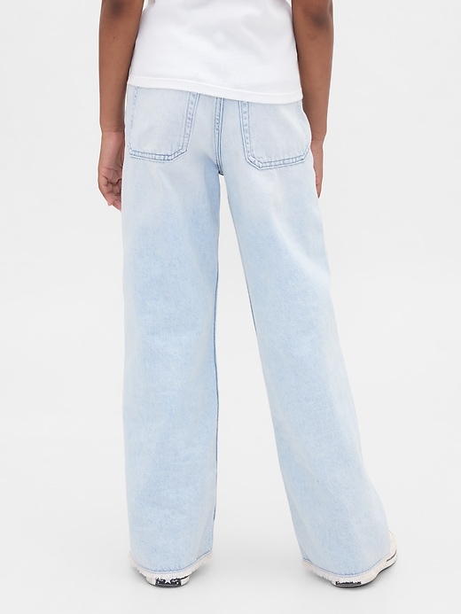 Image number 4 showing, Kids Low Rise Stride Seamed Wide-Leg Jeans