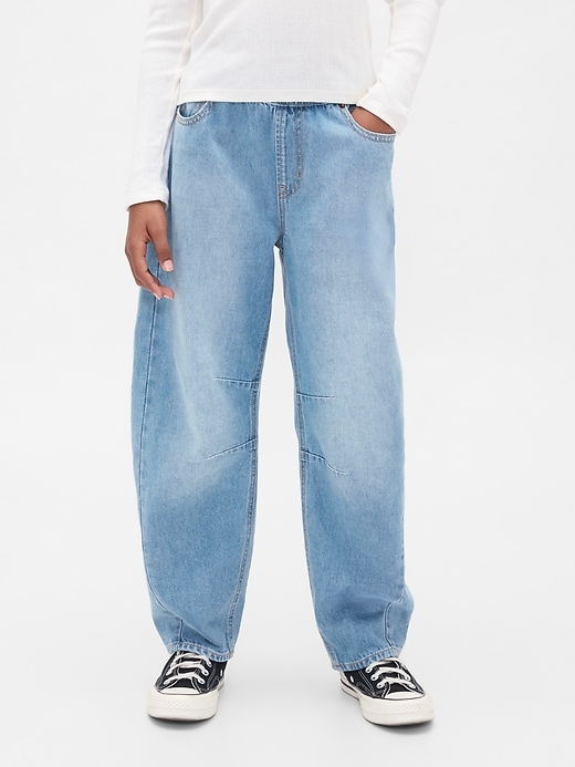 Image number 3 showing, Kids High Rise Easy Barrel Jeans
