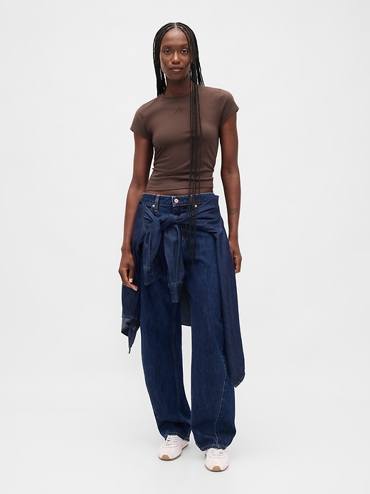 Image number 2 showing, Cotton Jersey Crop Logo T-Shirt