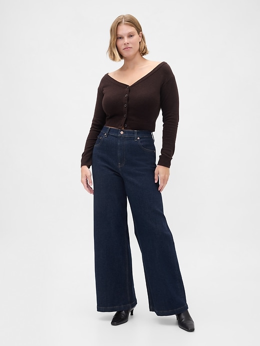Image number 5 showing, High Rise Stride Wide-Leg Jeans