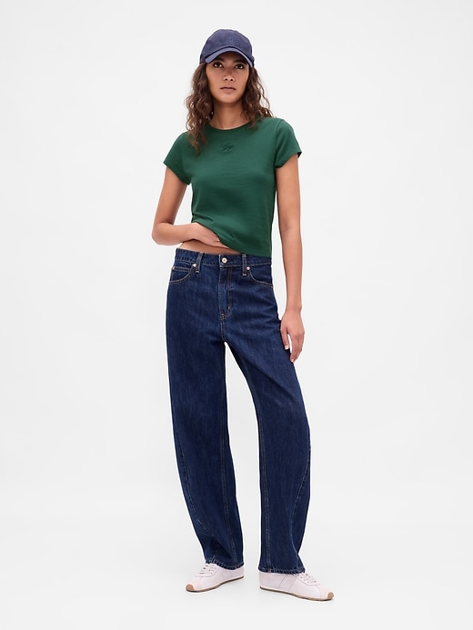 Image number 2 showing, Cotton Jersey Crop Logo T-Shirt