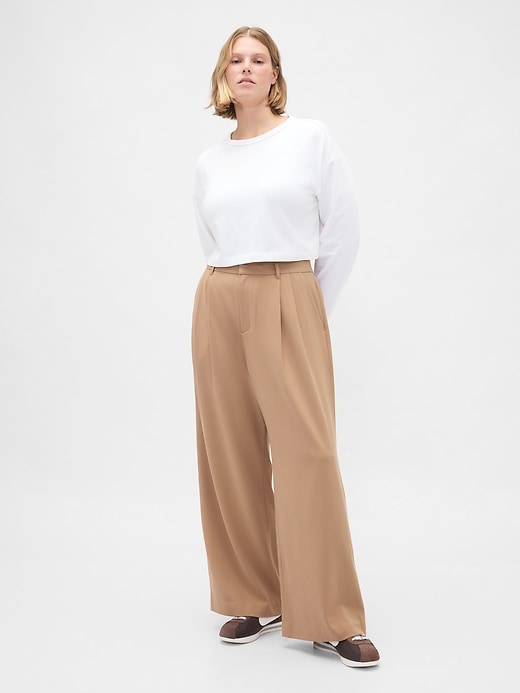 Image number 5 showing, 365 High Rise Brushed Twill Pleated Trousers