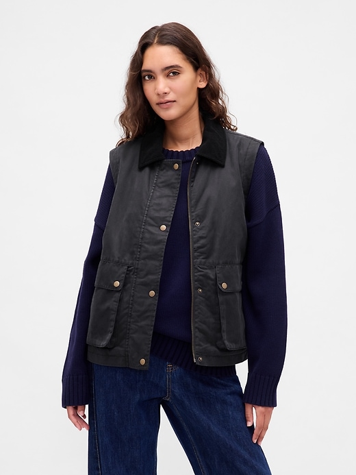 Image number 1 showing, Waxed Canvas Barn Vest