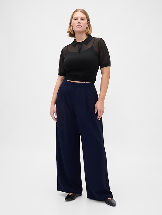 L'image numéro 5 présente Pantalon 365 profilé à taille haute à plis