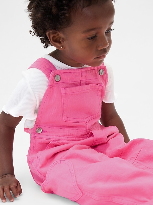 Image number 3 showing, Baby & Toddler Heart Pocket Horseshoe Overalls