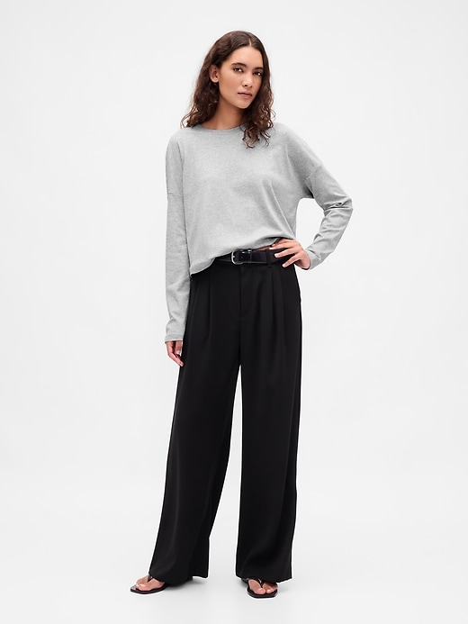 Image number 2 showing, Supima® Cotton Oversized Crop T-Shirt