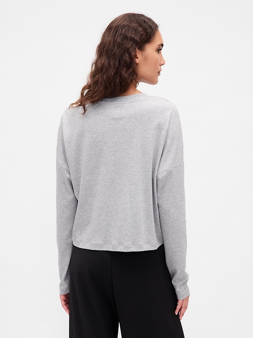 Image number 3 showing, Supima® Cotton Oversized Crop T-Shirt