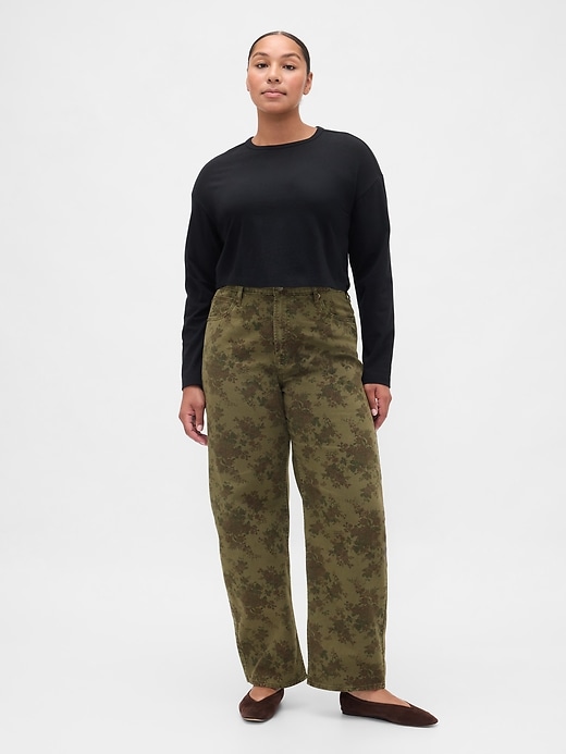 Image number 5 showing, High Rise Barrel Jeans