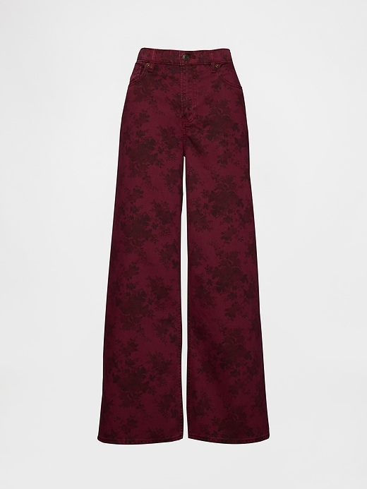 Image number 7 showing, Mid Rise Floral Baggy Jeans