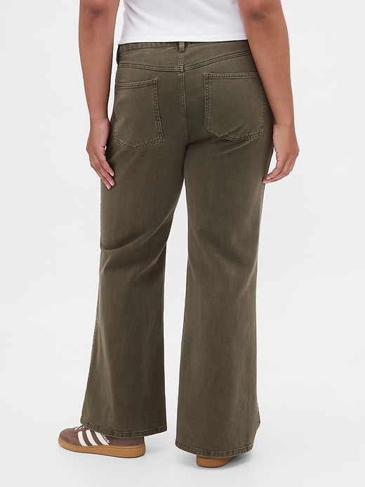 Image number 6 showing, Low Rise Relaxed Flare Khakis