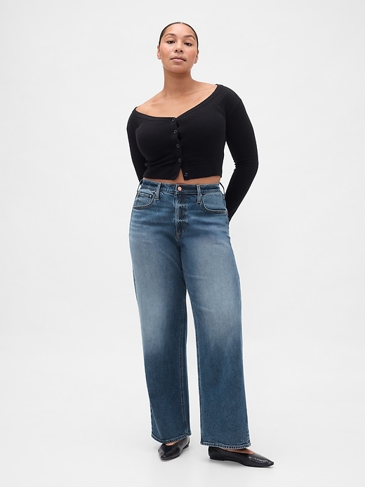 L'image numéro 5 présente Jean ample années 90 à taille haute