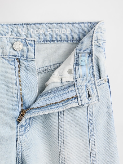 Image number 5 showing, Kids Low Rise Stride Seamed Wide-Leg Jeans