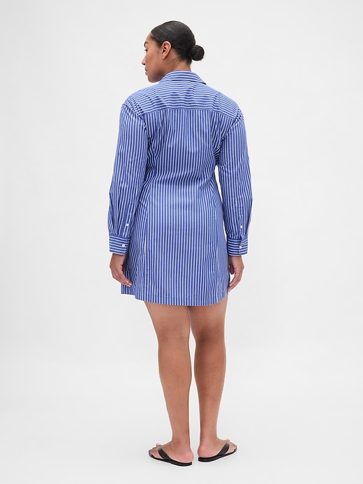 Image number 6 showing, Organic Cotton Poplin Mini Shirtdress