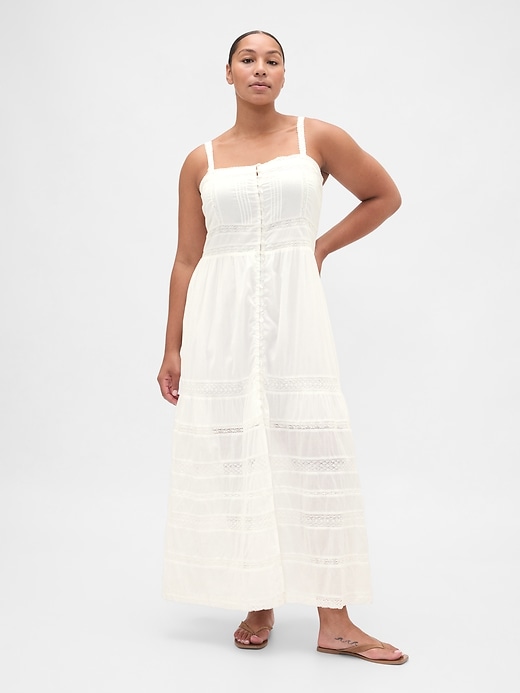Image number 5 showing, Lace-Trim Maxi Dress