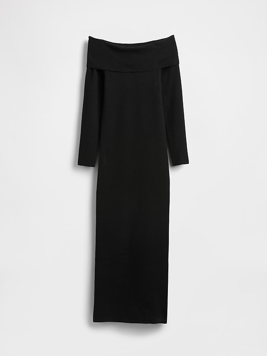 Image number 5 showing, CashSoft Stretch Off-Shoulder Midi Sweater Dress