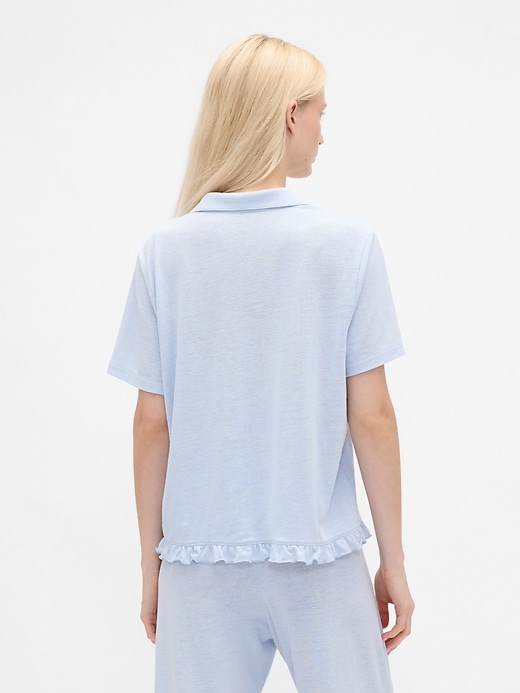 Image number 3 showing, Ruffle PJ Shirt