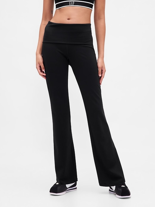 Image number 2 showing, GapFit Smooth Foldover Mini Flare Leggings