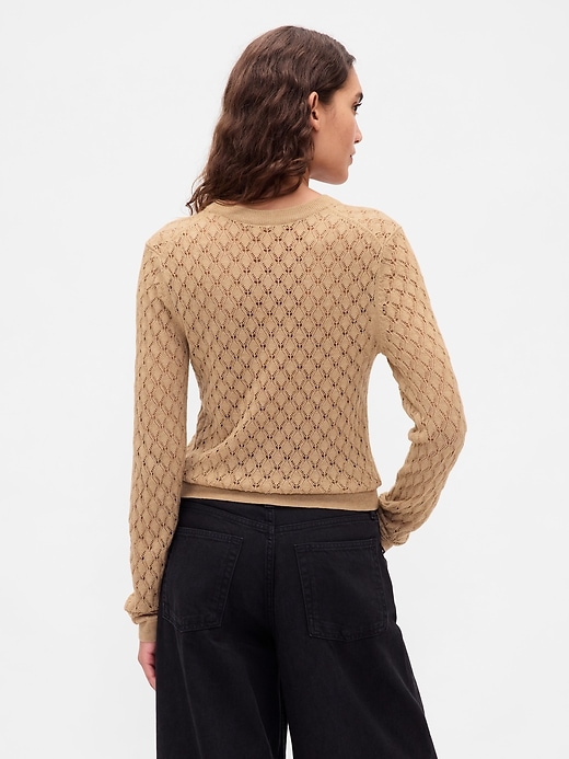 Image number 3 showing, Pointelle Sweater