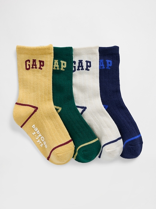 Image number 1 showing, Baby & Toddler Logo Crew Socks (4-Pack)