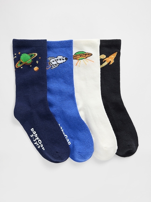 Image number 1 showing, Baby & Toddler Space Crew Socks (4-Pack)