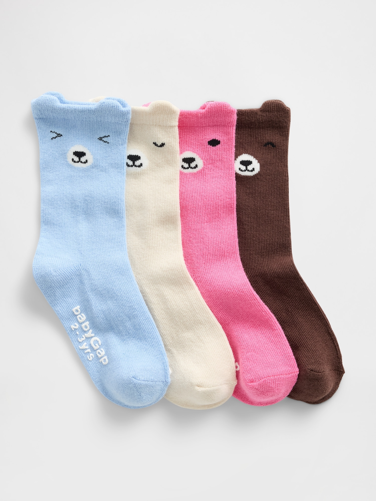 Baby & Toddler Bear Crew Socks (4-Pack)