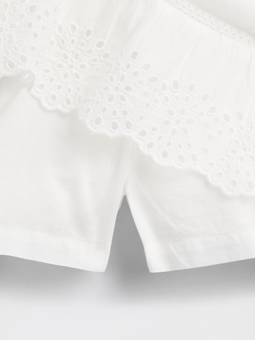 Eyelet Ruffle Mini Skort