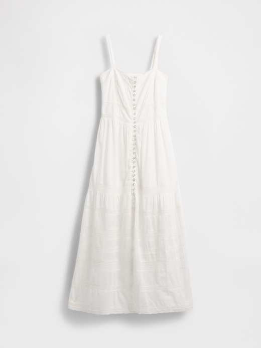 Image number 7 showing, Lace-Trim Maxi Dress