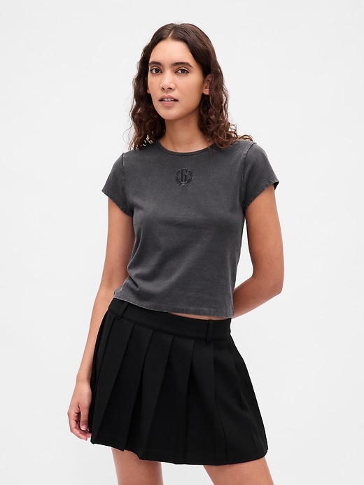 Image number 1 showing, Cotton Jersey Crop Logo T-Shirt
