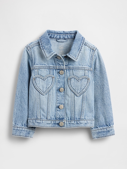 Image number 1 showing, Baby & Toddler Heart Pocket Icon Denim Jacket