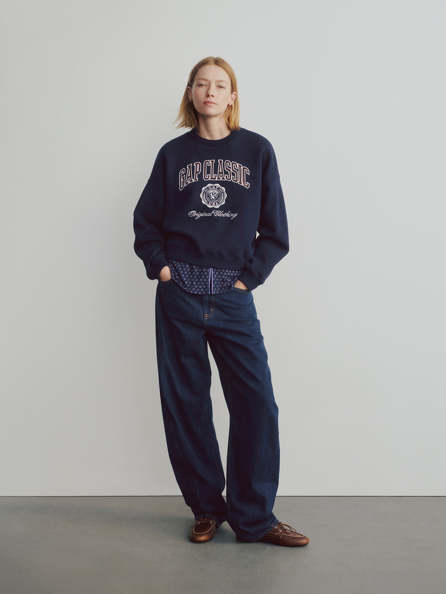 トップス DIANTE FANCY LOGO OVER SWEAT TOPS VintageSoft Oversized Logo Sweatshirt | Gap