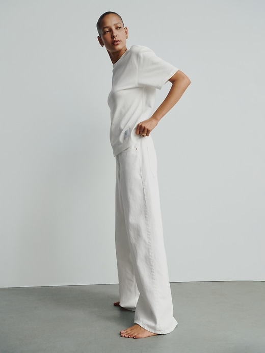 L'image numéro 8 présente Jean ballon très ample à taille mi-basse ample