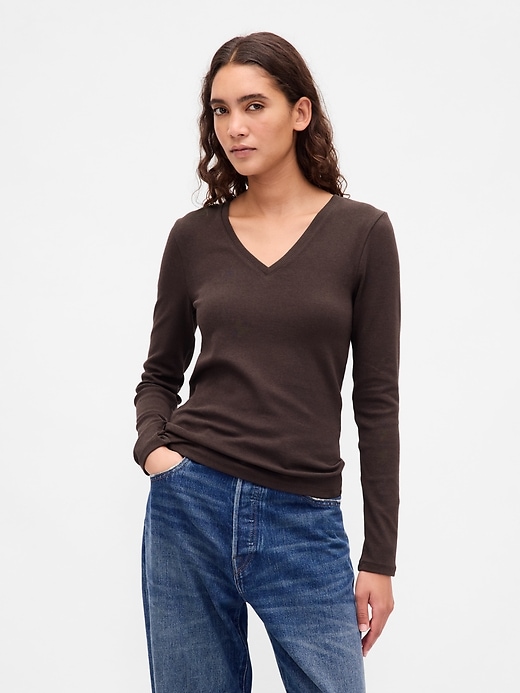 Image number 1 showing, Modern V-Neck T-Shirt