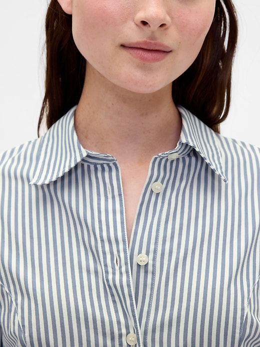 Image number 4 showing, Organic Cotton Poplin Dolman Classic Shirt